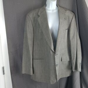 Tom James Executive Collection Men's Plaid Blazer -‎ Size 46R- Union Made USA